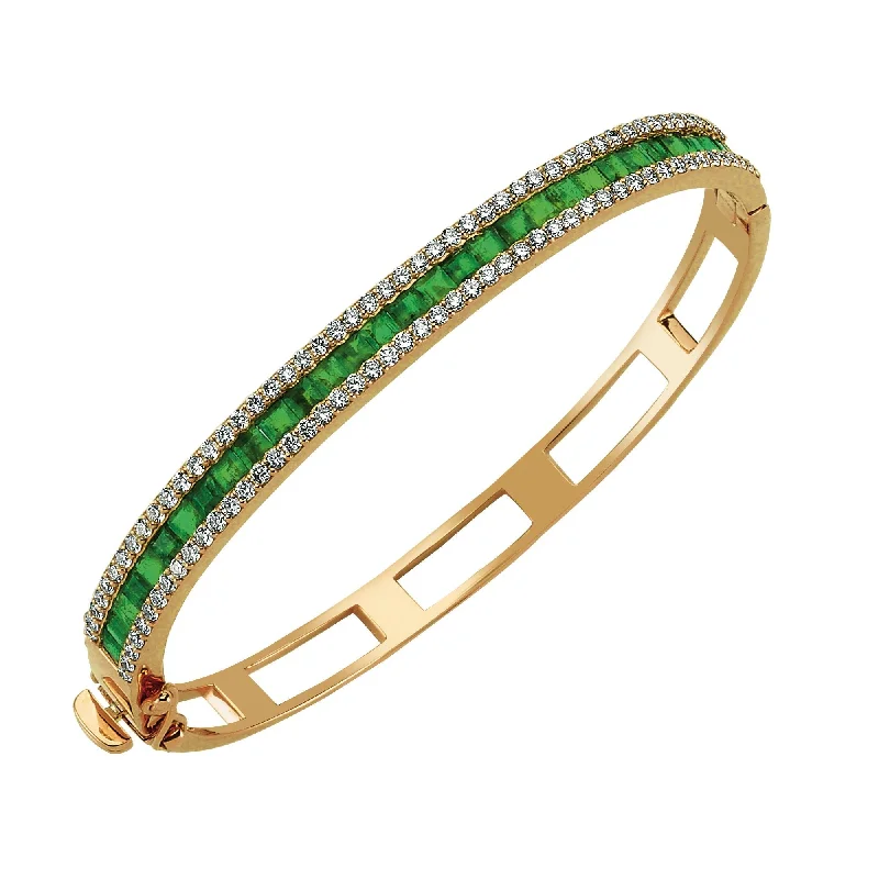 Women’s minimalist bangles-MONDRIAN GOLD DIAMOND BRACELET