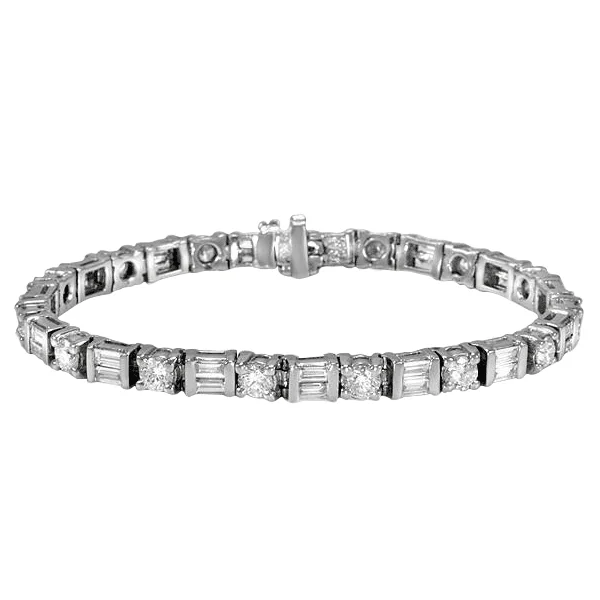 Women’s fashion bangles-"BRAC01108" Platinum Diamond Bracelet