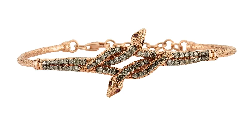 Women’s gold cuff bracelets-KUNDALINI GOLD DIAMOND BRACELET