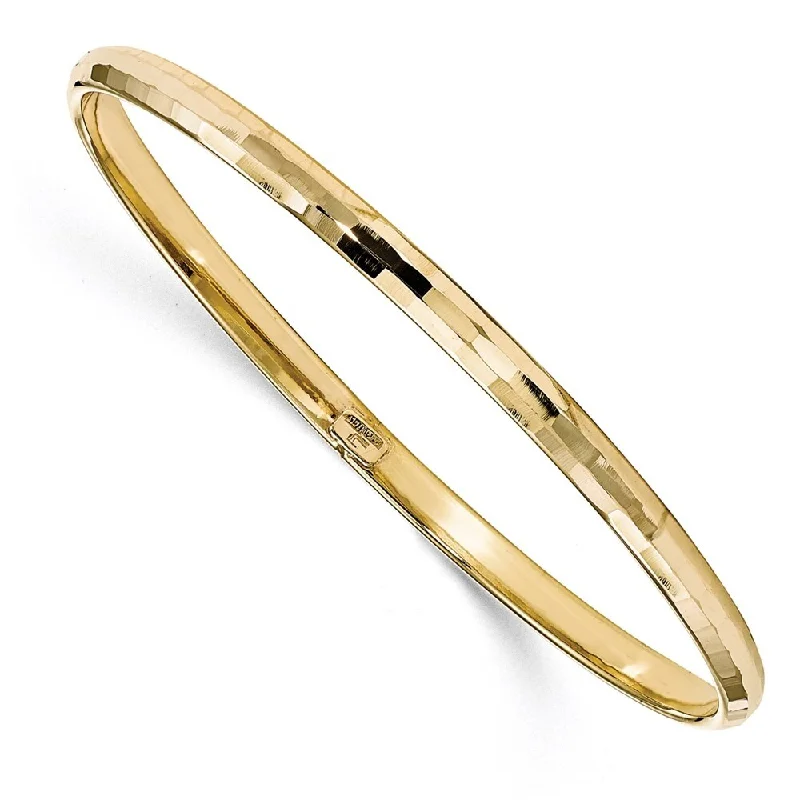 Women’s vintage bracelets-Leslie's 10k Yellow Gold Bangle Bracelet, 7" (W-4.25mm)