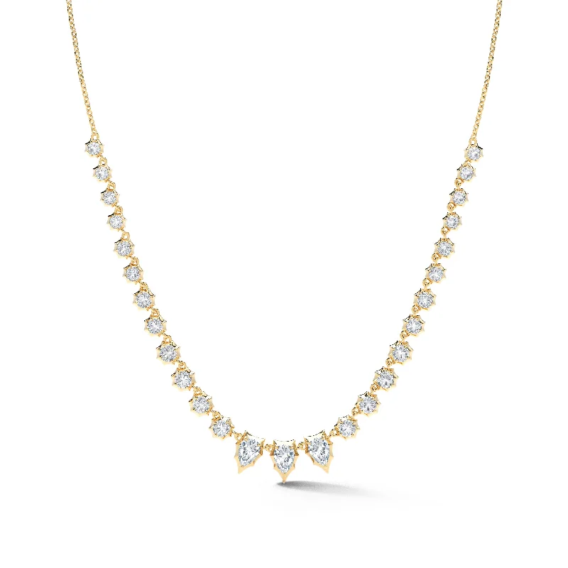 Women’s statement pendant necklaces-Envoy Diamond Riviera Necklace