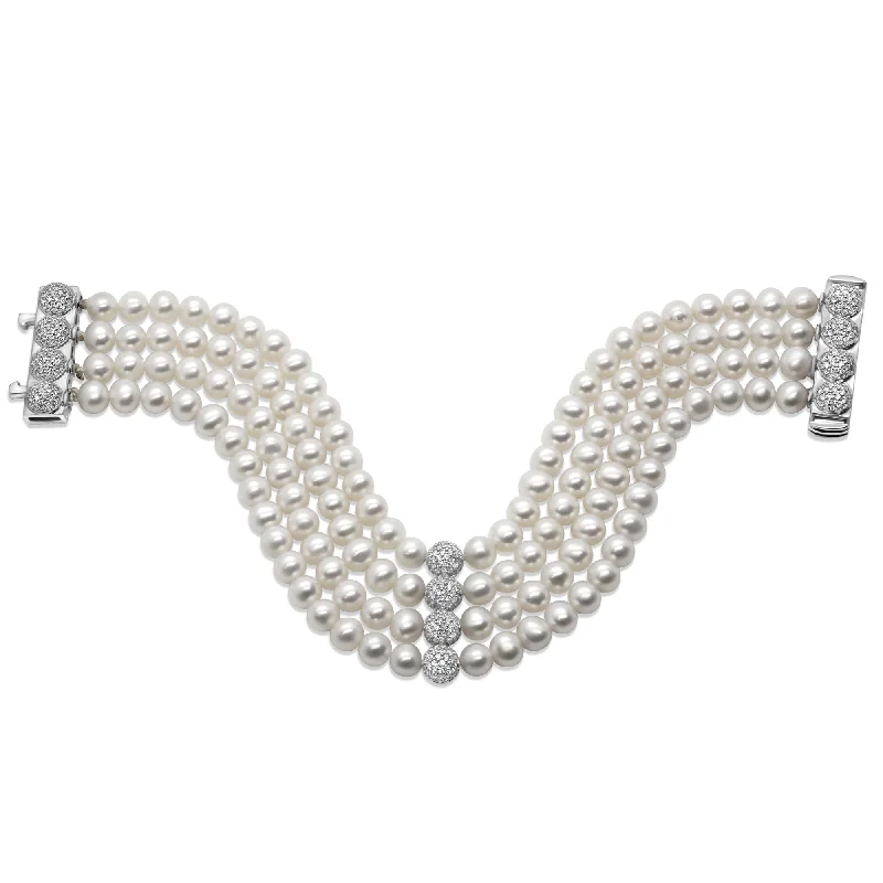 Women’s chunky bracelets-Whitewater Pearl Bracelet