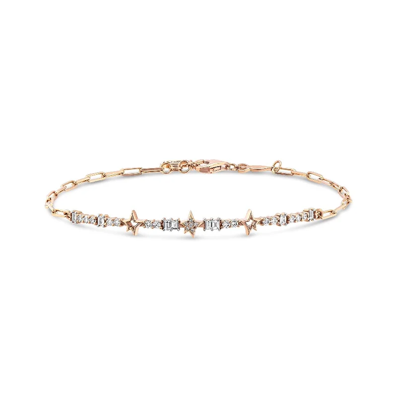 Women’s matching bracelets-SIRIUS STAR GOLD DIAMOND BRACELET