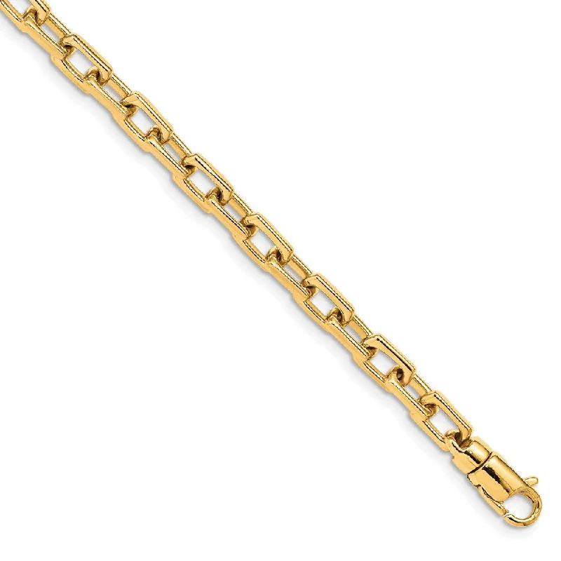 Women’s geometric bracelets-14k 5mm Hand-polished Fancy Link Bracelet-WBC-LK436-8