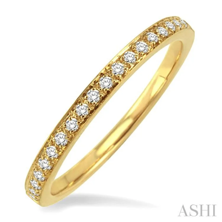 Women's yellow diamond engagement rings-1/6 ctw Diamond Band in 14K Yellow Gold