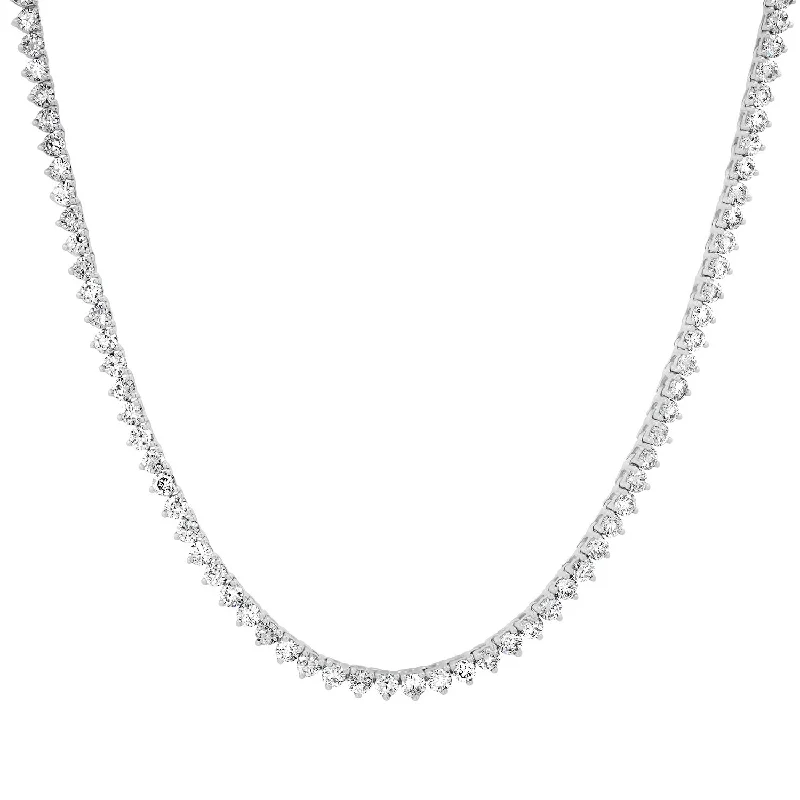 Women’s opal necklaces-Delicate Diamond Riviera Tennis Necklace