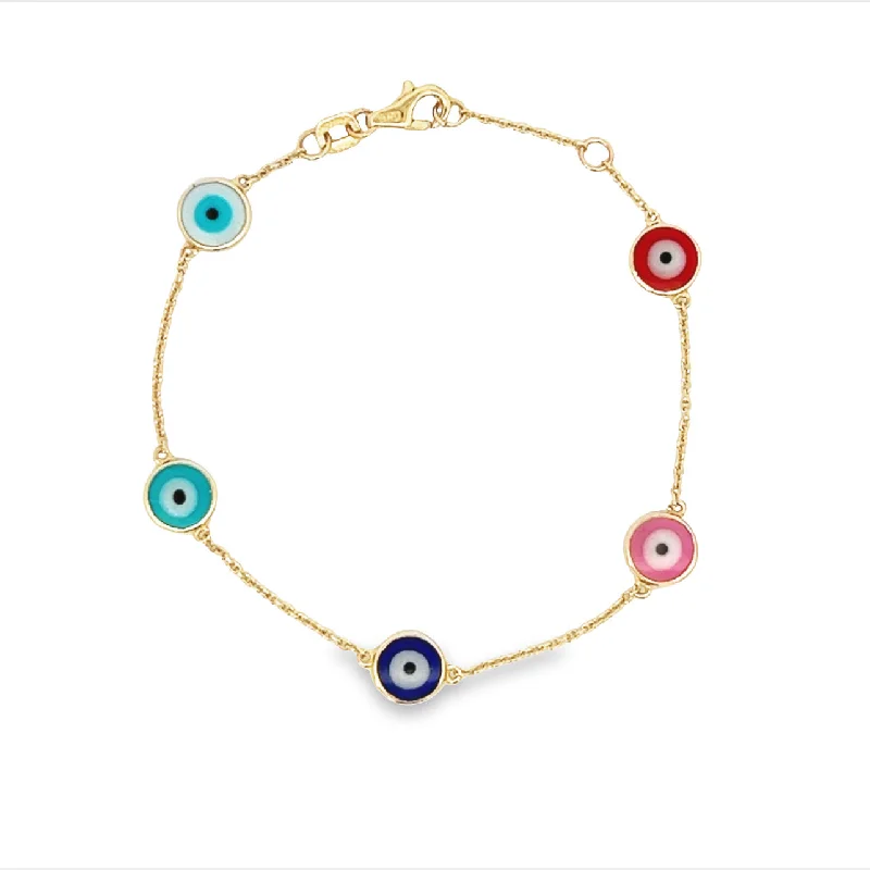 Women’s statement bracelets-14k Evil Eye Bracelet