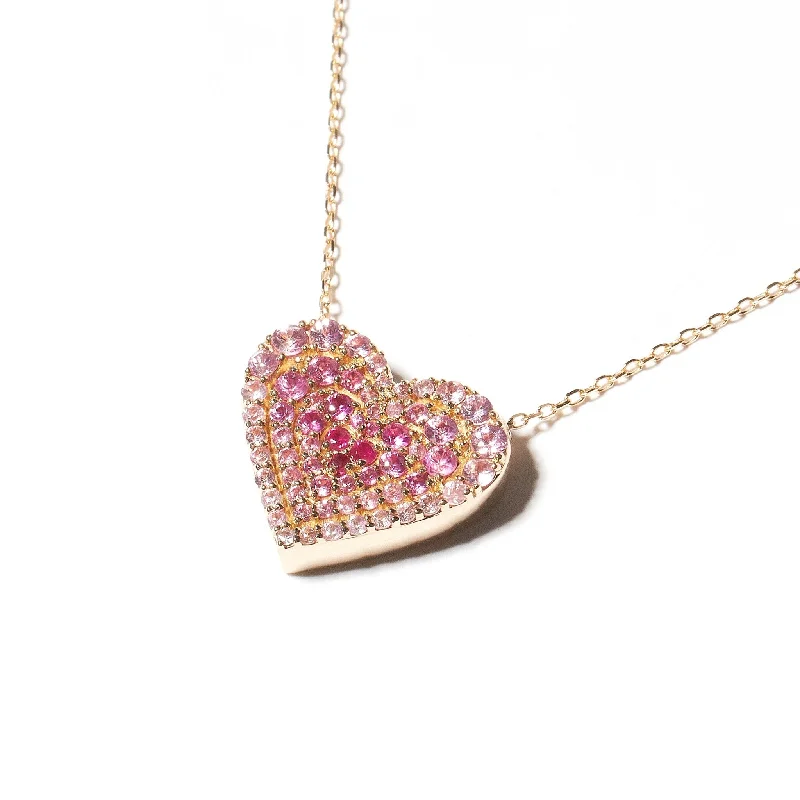 Women’s long necklaces-JuJu Heart Charm Necklace