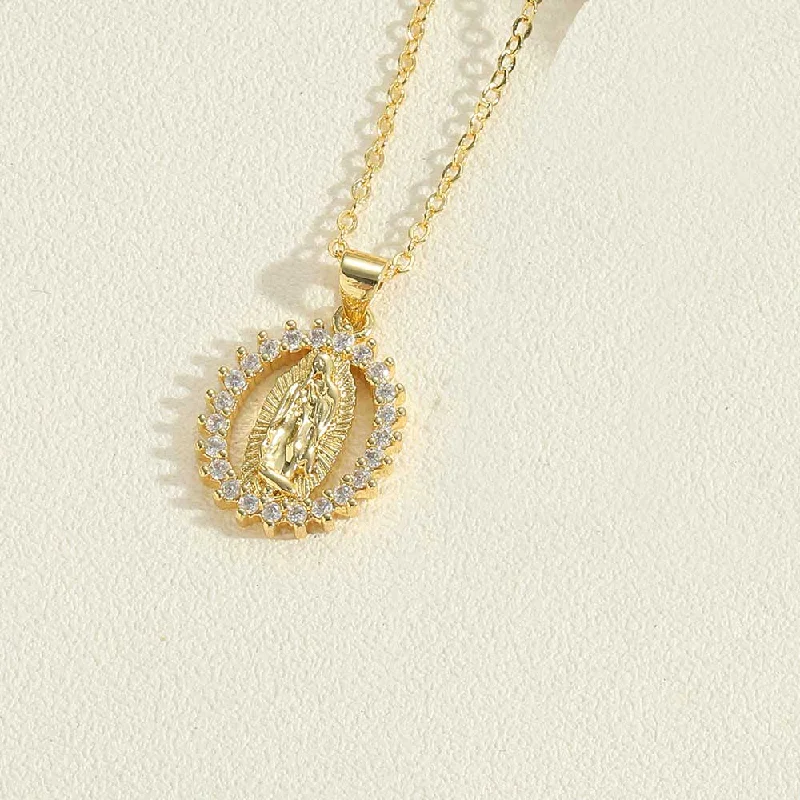 White Zircon Virgin Mary