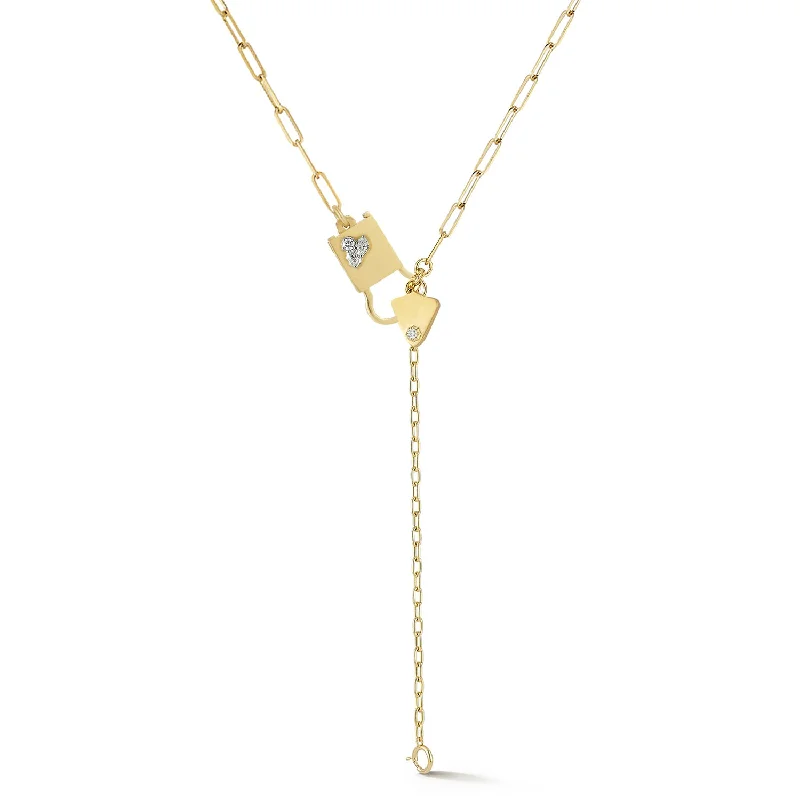 Women’s circle necklaces-Betty Diamond Lariat Necklace