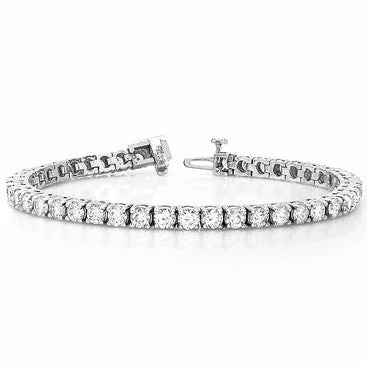 Women’s luxury bracelets-"BRAC01357" Round Cut Diamond Tennis Bracelet 6.00cts