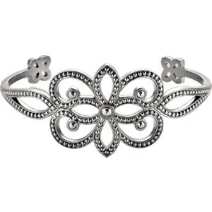 Women’s thick cuff bracelets-Crown Bangle Bracelet