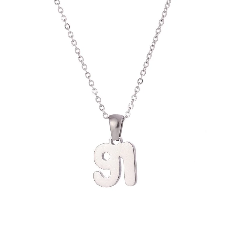 Classic Cut Year Necklace-Silver-91