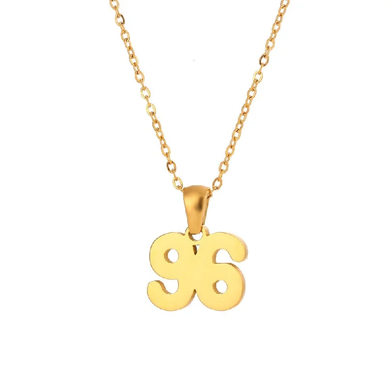 Classic Cut Year Necklace-Gold-96