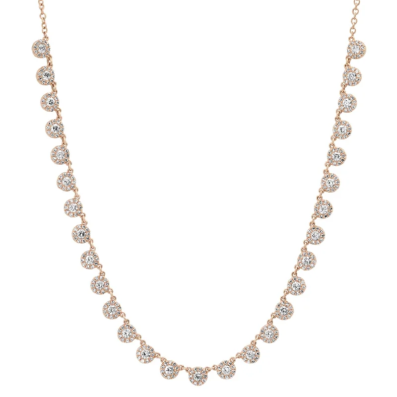 Women’s diamond pendant necklaces-Deluxe Diamond Halo Necklace