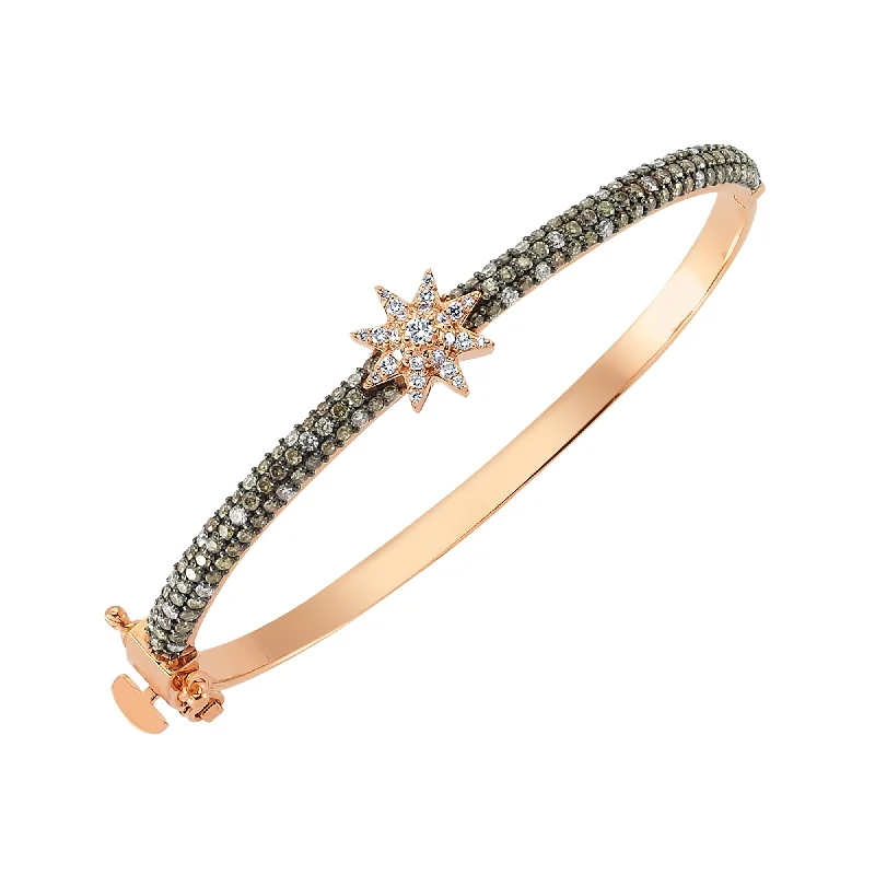 Women’s large bangle bracelets-VENUS STAR GOLD DIAMOND BRACELET