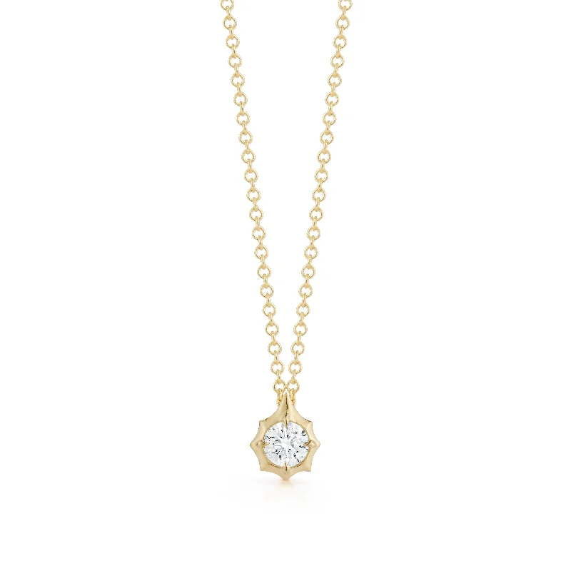 Women’s necklace sets-Sophisticate Diamond Solitaire Pendant