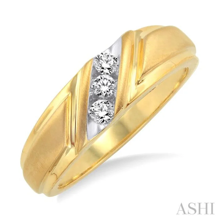 Women's custom engagement rings-1/8 ctw Round Cut Diamond Women's Ring in 14K Yellow Gold