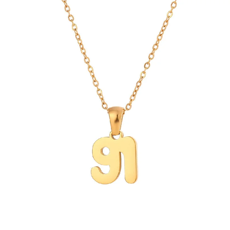 Classic Cut Year Necklace-Gold-91