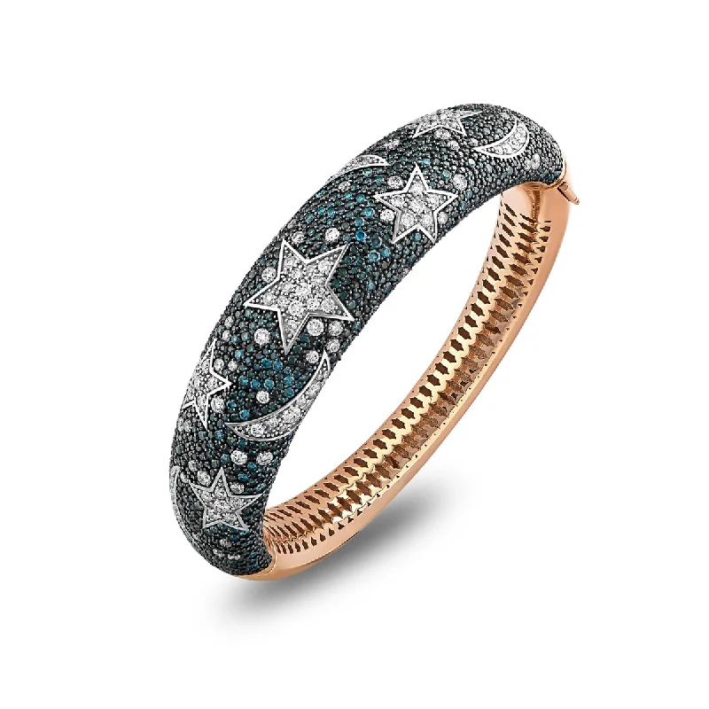 Women’s multi-color bangles-SIRIUS STAR GOLD DIAMOND BRACELET