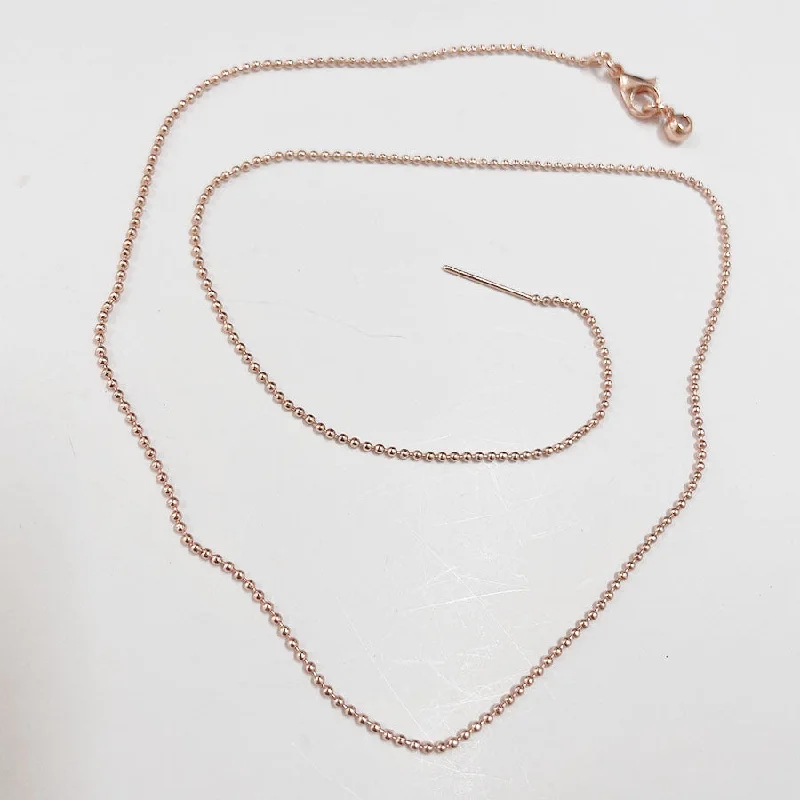 Bead Necklace-Rose Gold