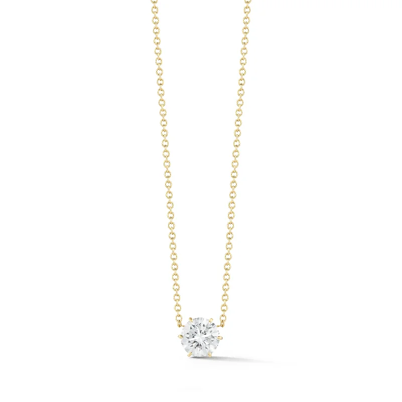 Women’s initial necklaces-Penelope Solitaire Pendant