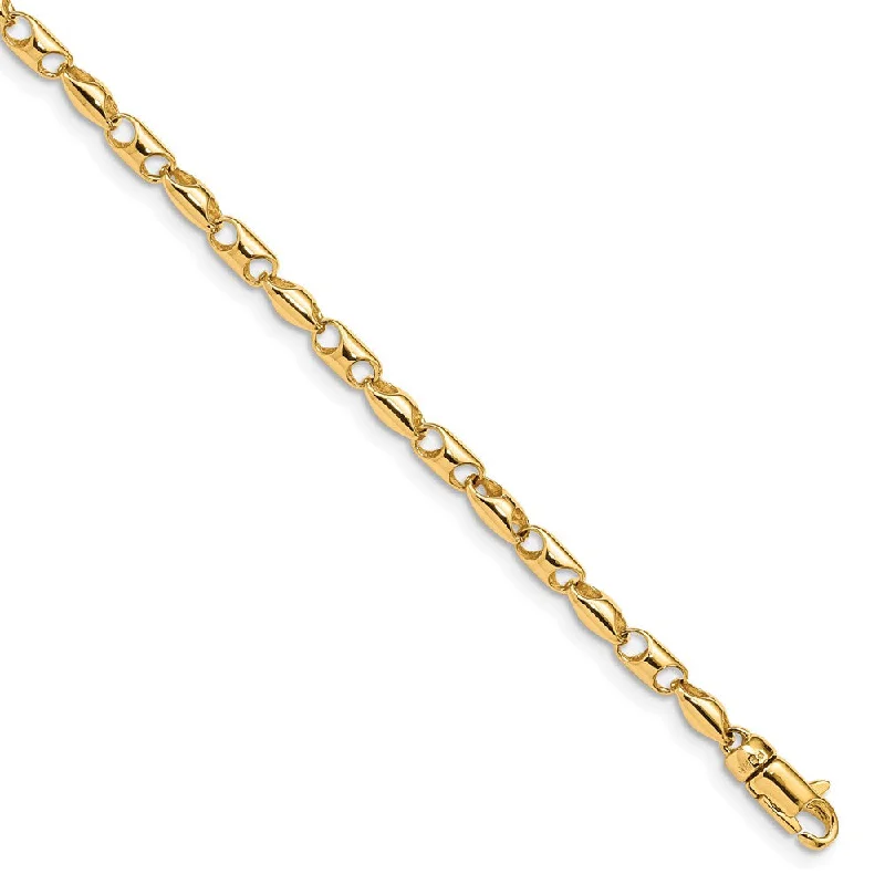 Women’s anniversary bracelets-14K 3.1mm Fancy Link Bracelet-WBC-LK749-8.5