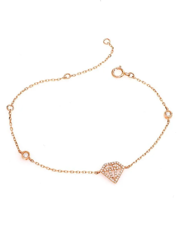 Women’s chunky bracelets-"BR0615UJ" Diamond Bracelet in 14K Rose Gold