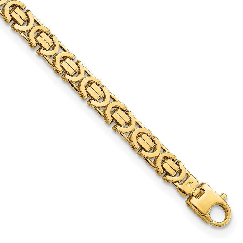 Women’s crystal bracelets-14k Yellow Gold Fancy Link Bracelet, 8.25" (W-7mm)