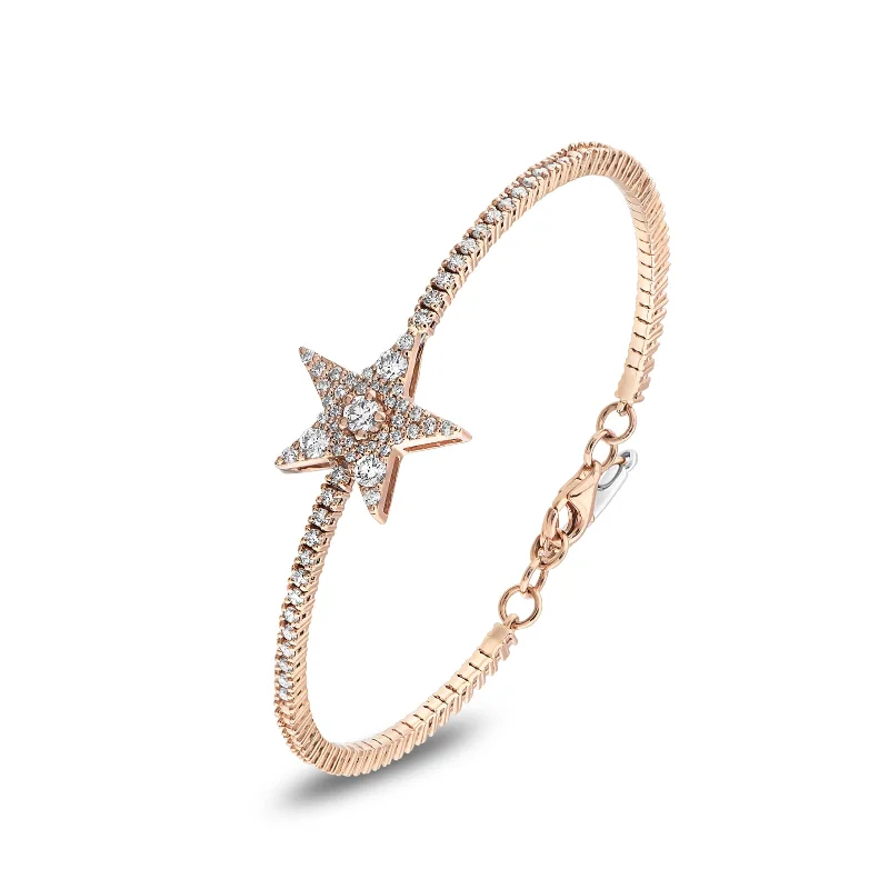 Women’s diamond cuff bracelets-SIRIUS STAR GOLD DIAMOND BRACELET