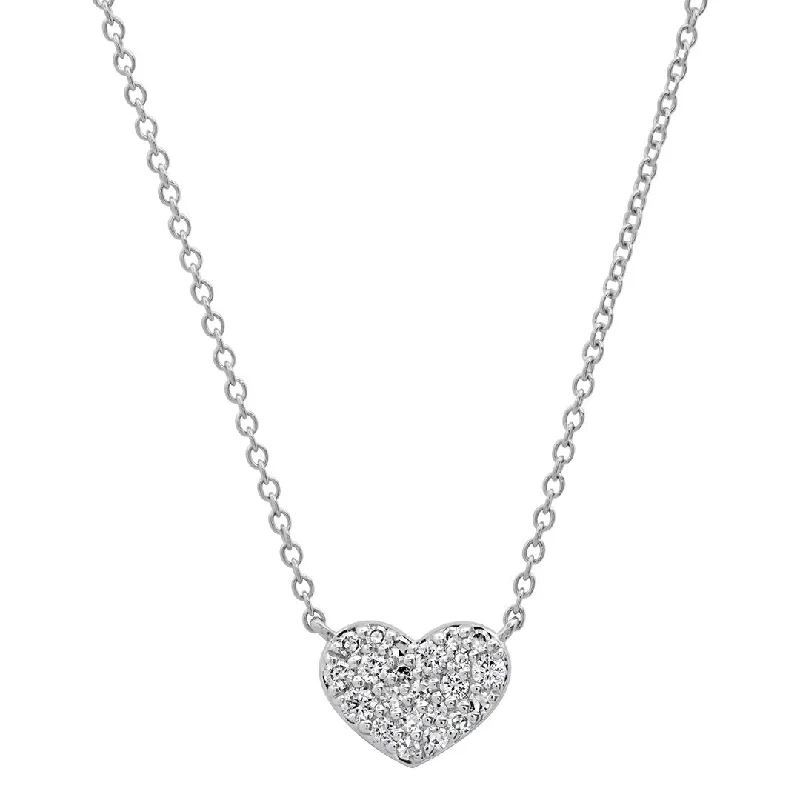 Women’s luxury diamond necklaces-Diamond Smushed Heart Necklace