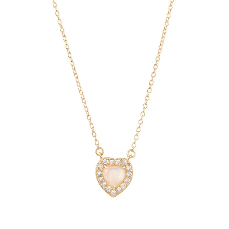 Women’s delicate gold necklaces-14k Gold Vermeil Heart Halo Necklace