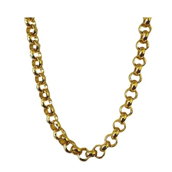 Women’s solitaire necklaces-Chain: Gold Plated Rolo Chain (NG4600)