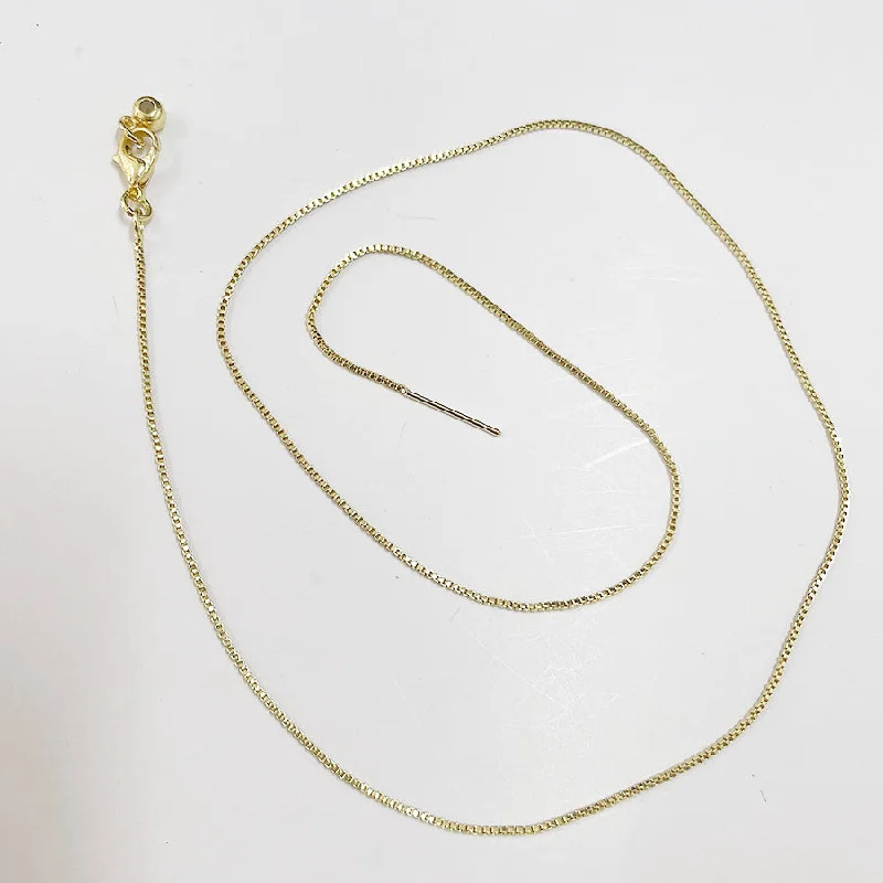 Box Chain-18K Real Gold