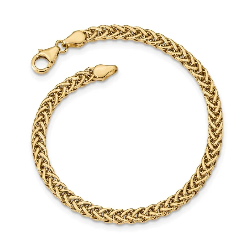 Women’s animal print bracelets-14k Yellow Gold 4.3mm Fancy Link Bracelet, 7.5"