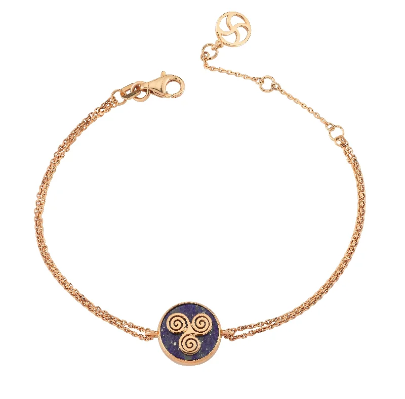 Women’s gemstone charm bracelets-MINERVA GOLD BRACELET