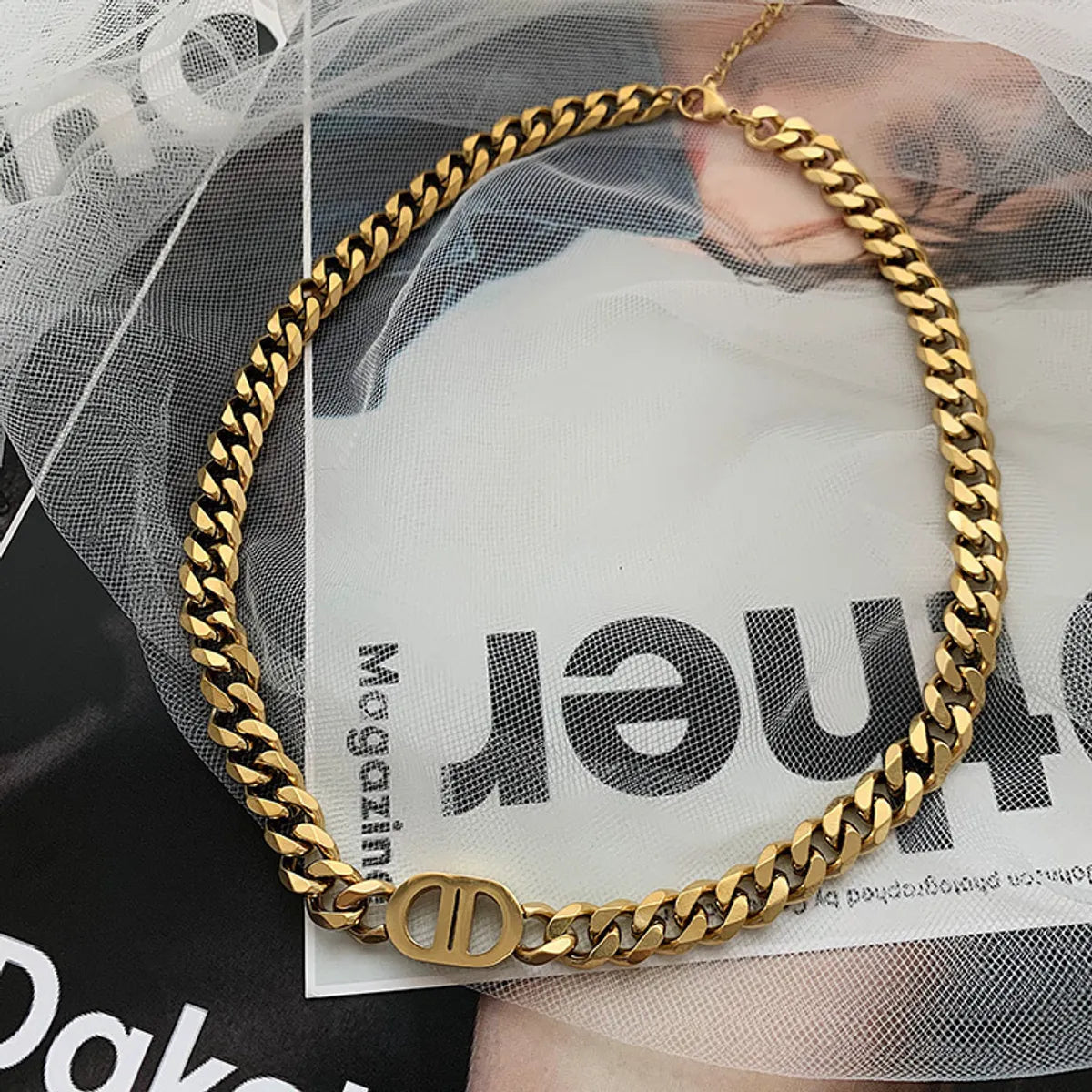 Gold Double D Necklace