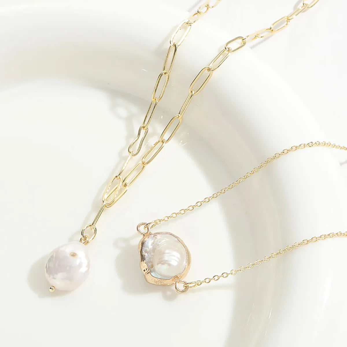 Women’s heart-shaped necklaces-1 Piece Fashion Classic Style Commute Jewelry Freshwater Pearl Plating Pendant Necklace