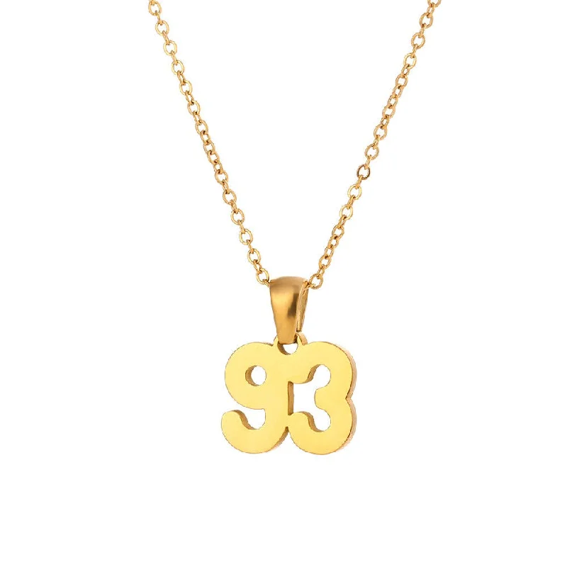 Classic Cut Year Necklace-Gold-93