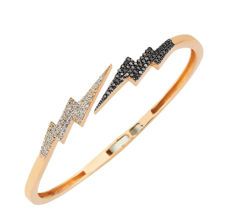 Women’s animal print bracelets-LIGHTNING GOLD DIAMOND BRACELET