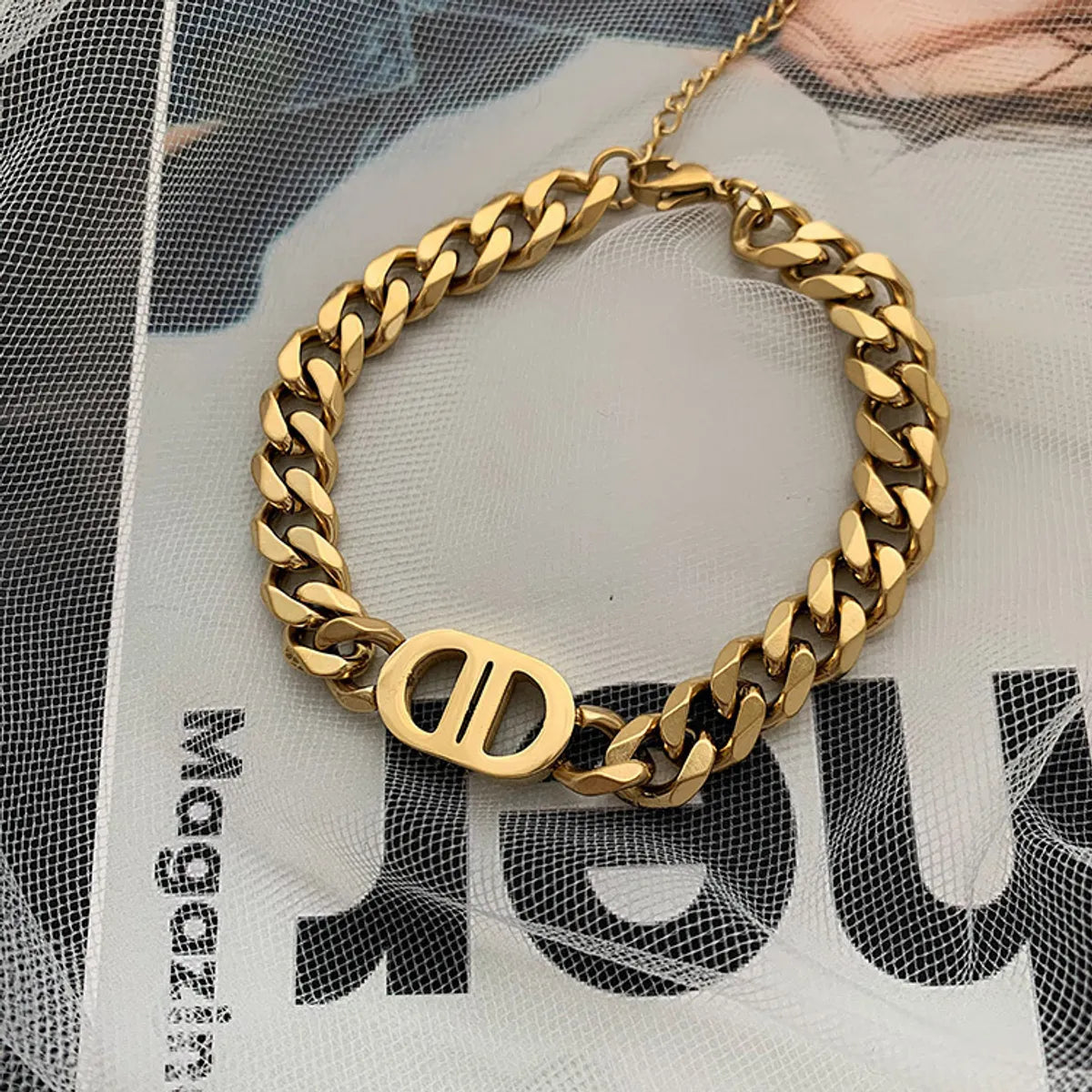 Gold Double D Bracelet