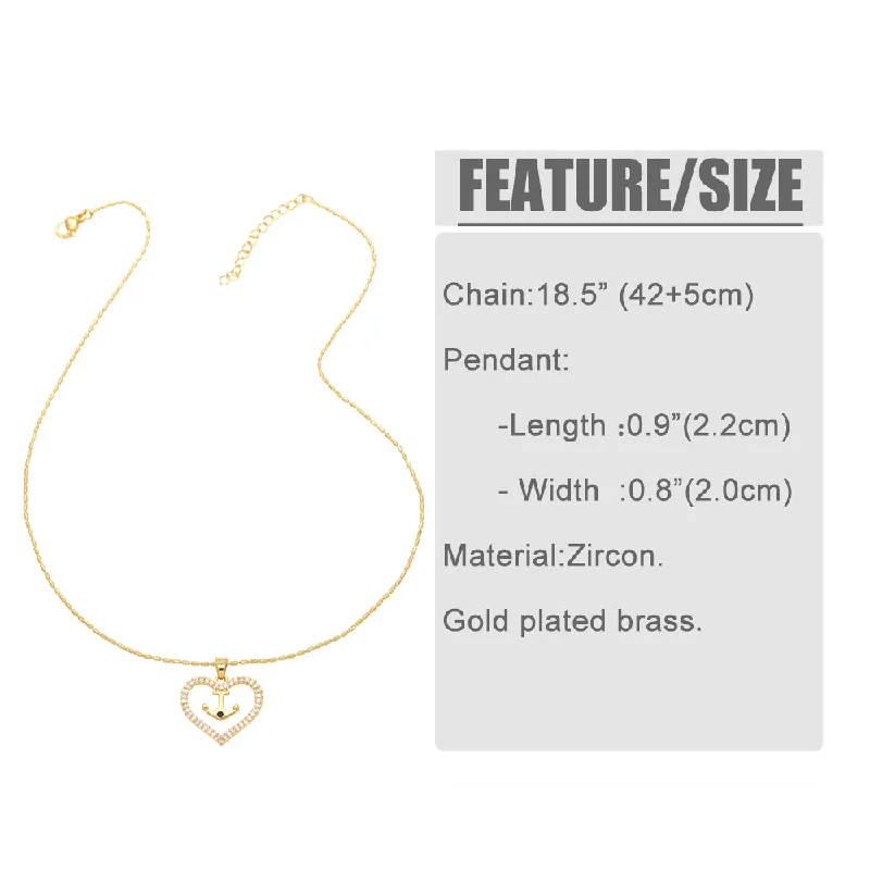 Women’s rose gold necklaces-Simple Style Devil's Eye Heart Shape Copper Plating Inlay Zircon 18k Gold Plated Pendant Necklace