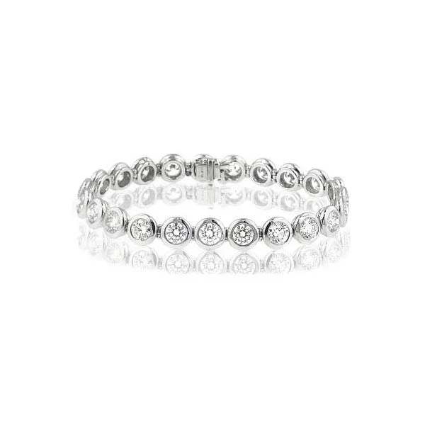 Women’s delicate bracelets-"BRAC01151" Ladies Diamond Bezel Set Bracelet