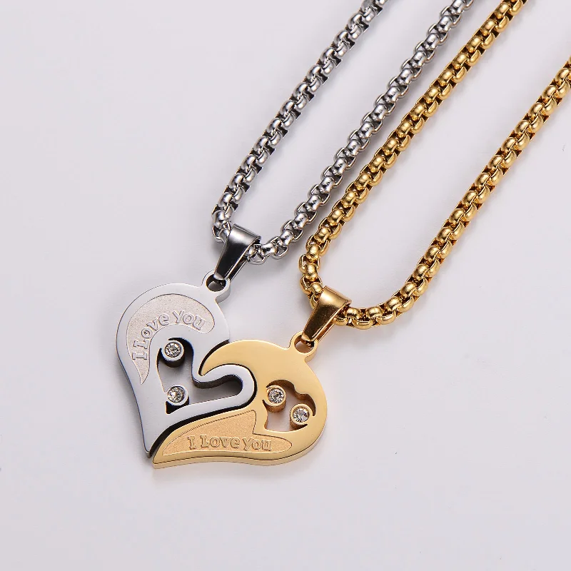 Women’s fashion necklaces-Simple Style Heart Shape Stainless Steel 18k Gold Plated Pendant Necklace